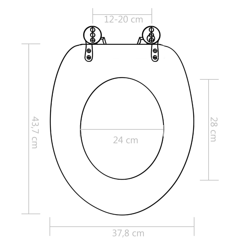 vidaXL Siège WC MDF Couvercle à fermeture en douceur Bois vieux