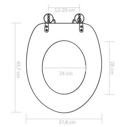 vidaXL Siège WC MDF Couvercle à fermeture en douceur Bois vieux