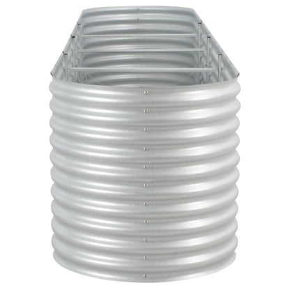 vidaXL Lit surélevé de jardin 400x80x81 cm Acier galvanisé Argenté