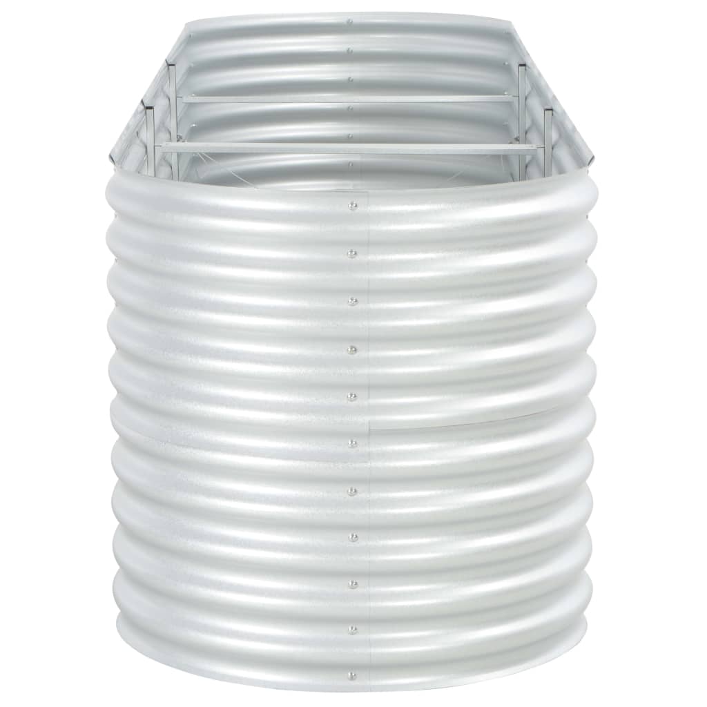 vidaXL Lit surélevé de jardin 320x80x81 cm Acier galvanisé Argenté