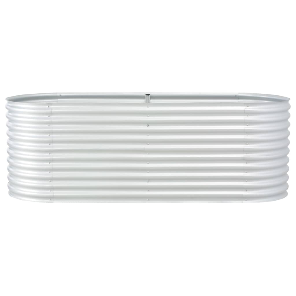 vidaXL Lit surélevé de jardin 240x80x81 cm Acier galvanisé Argenté