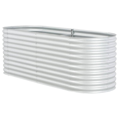 vidaXL Lit surélevé de jardin 240x80x81 cm Acier galvanisé Argenté