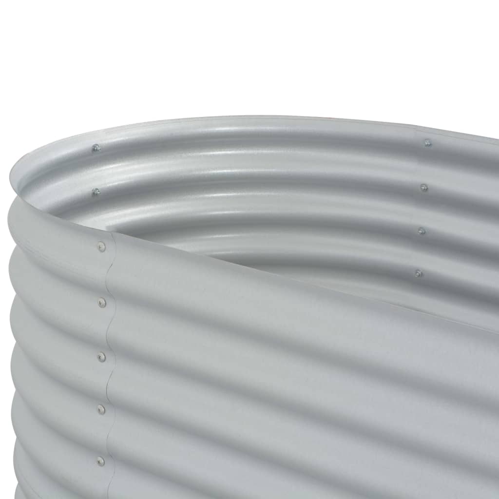 vidaXL Lit surélevé de jardin 240x80x81 cm Acier galvanisé Argenté