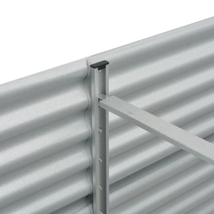 vidaXL Lit surélevé de jardin 240x80x81 cm Acier galvanisé Argenté