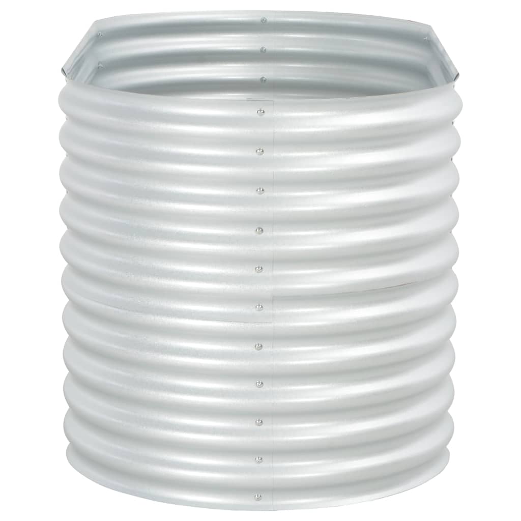 vidaXL Lit surélevé de jardin 160x80x81 cm Acier galvanisé Argenté