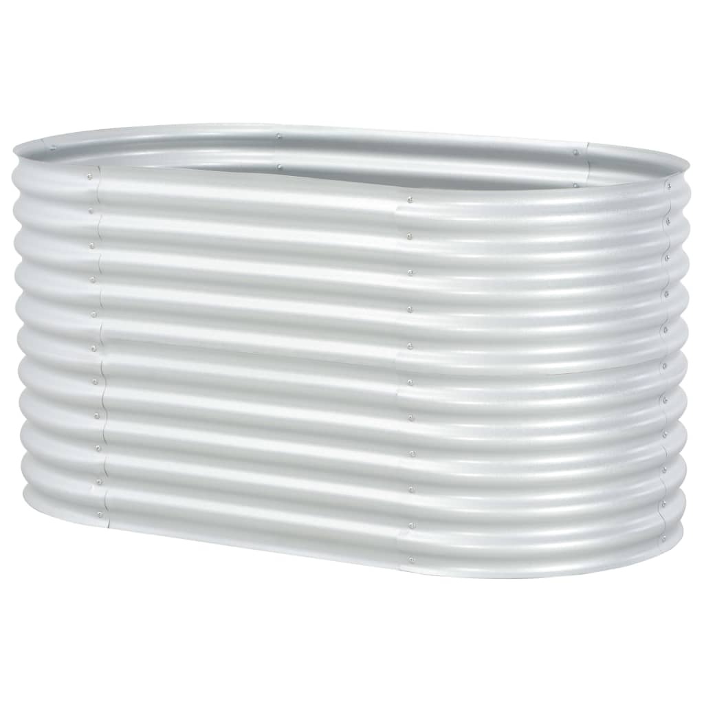 vidaXL Lit surélevé de jardin 160x80x81 cm Acier galvanisé Argenté