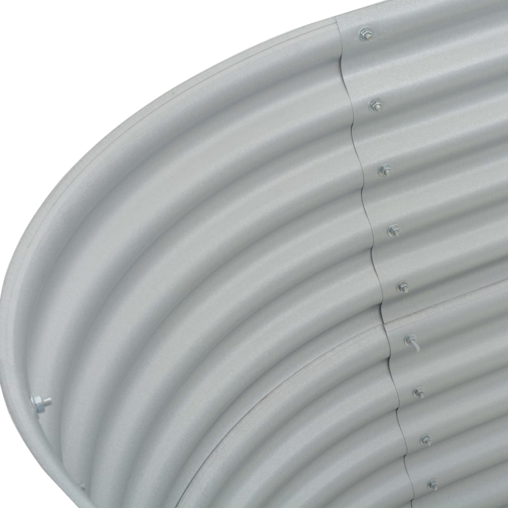 vidaXL Lit surélevé de jardin 160x80x81 cm Acier galvanisé Argenté