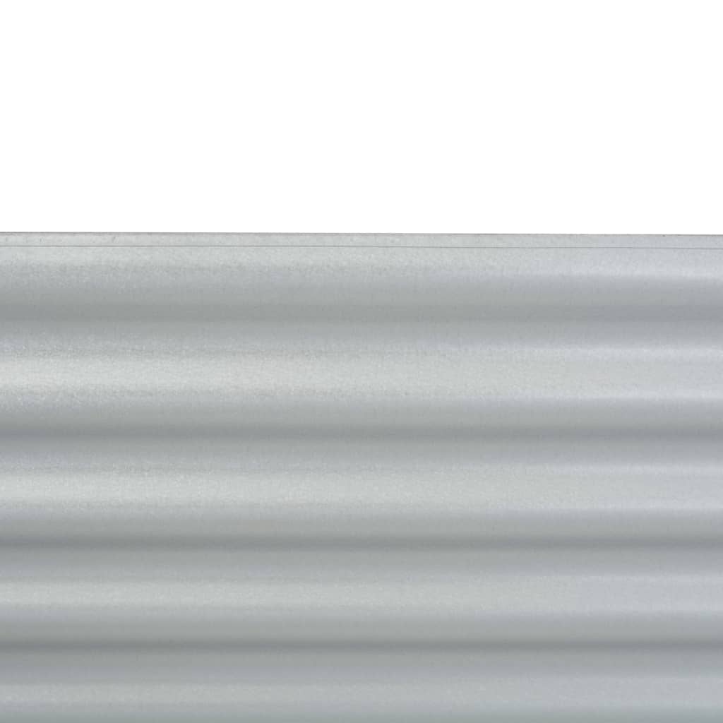 vidaXL Lit surélevé de jardin 160x80x81 cm Acier galvanisé Argenté