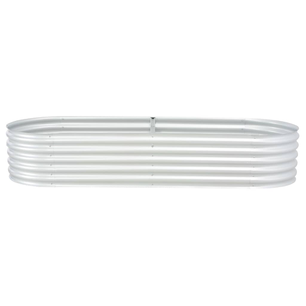 vidaXL Lit surélevé de jardin 240x80x44 cm Acier galvanisé Argenté