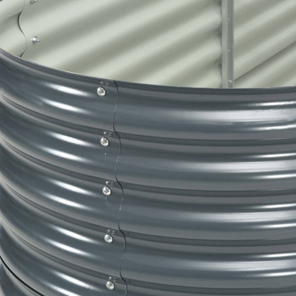 vidaXL Lit surélevé de jardin 320x80x81 cm Acier galvanisé Gris