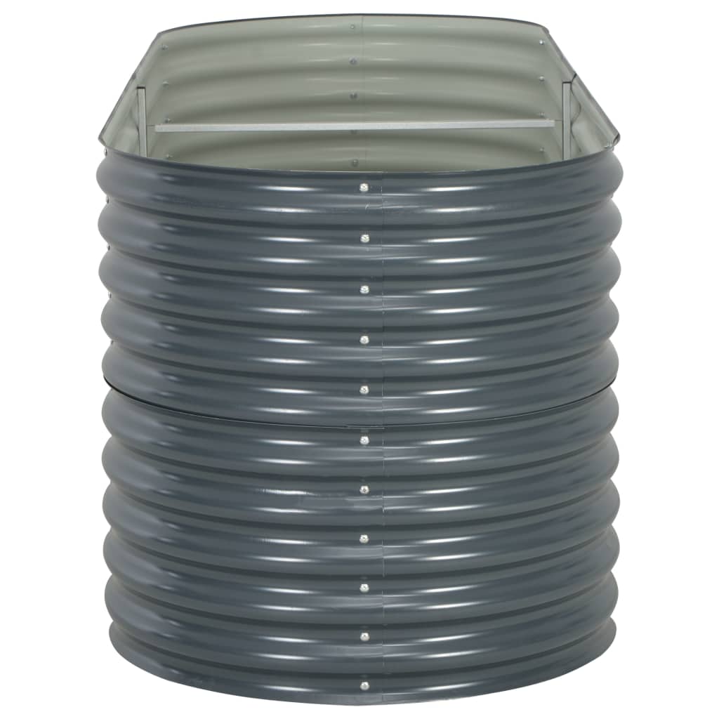 vidaXL Lit surélevé de jardin 240x80x81 cm Acier galvanisé Gris