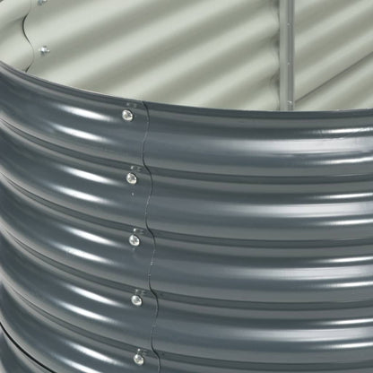 vidaXL Lit surélevé de jardin 240x80x81 cm Acier galvanisé Gris