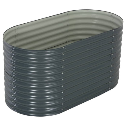 vidaXL Lit surélevé de jardin 160x80x81 cm Acier galvanisé Gris