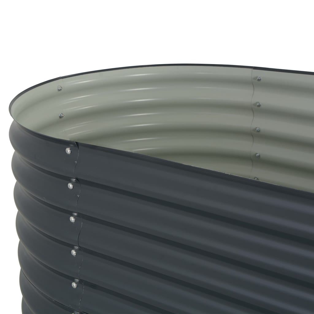 vidaXL Lit surélevé de jardin 160x80x81 cm Acier galvanisé Gris