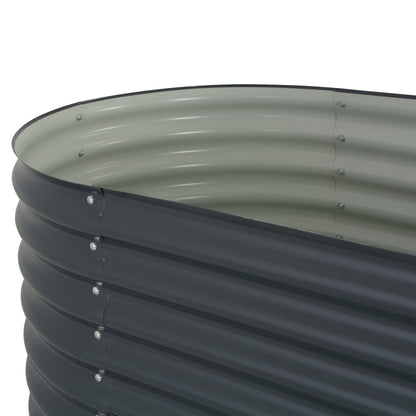 vidaXL Lit surélevé de jardin 160x80x81 cm Acier galvanisé Gris