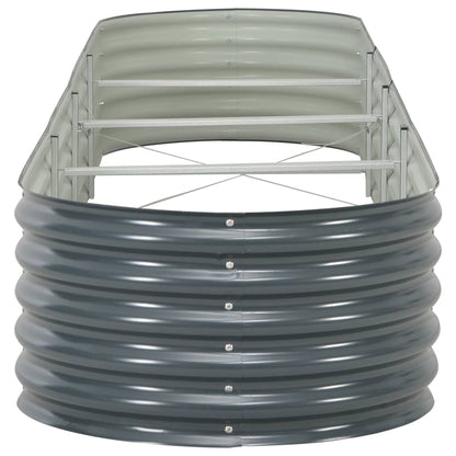 vidaXL Lit surélevé de jardin 400x80x44 cm Acier galvanisé Gris