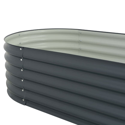vidaXL Lit surélevé de jardin 320x80x44 cm Acier galvanisé Gris