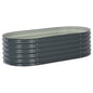vidaXL Lit surélevé de jardin 160x80x44 cm Acier galvanisé Gris