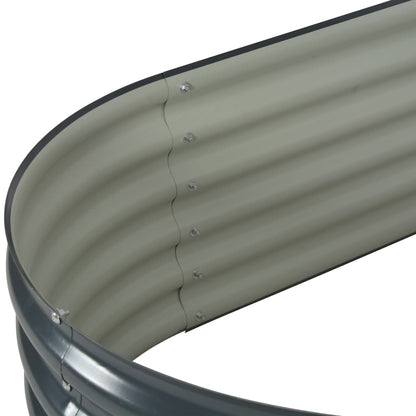 vidaXL Lit surélevé de jardin 160x80x44 cm Acier galvanisé Gris