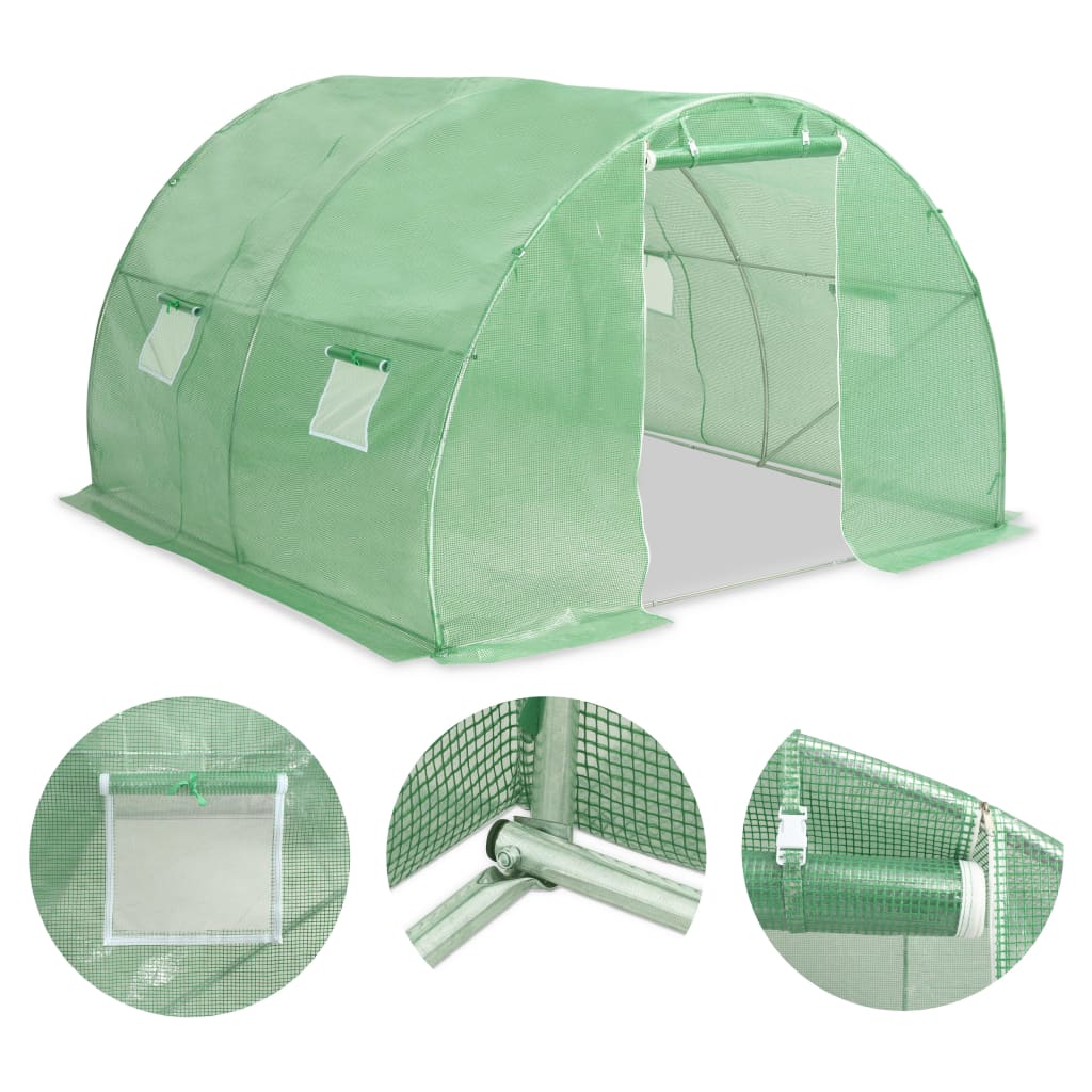 vidaXL Serre 9 m² 300x300x200 cm