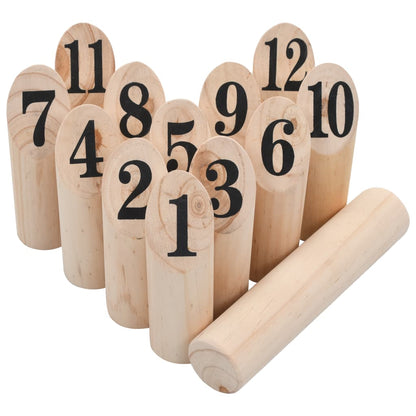 vidaXL Ensemble de jeu de Kubb à chiffres Bois