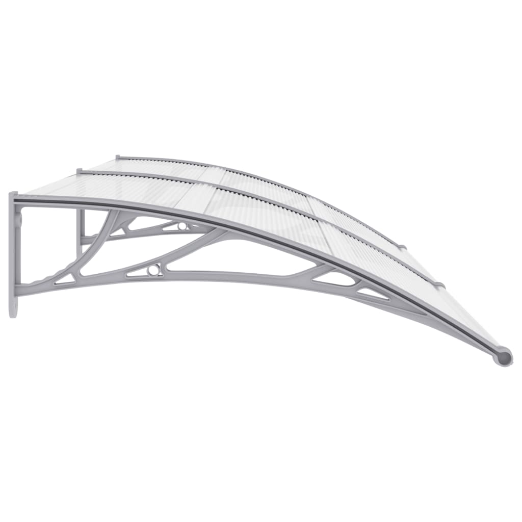 vidaXL Auvent de porte Gris 200 x 100 cm PC