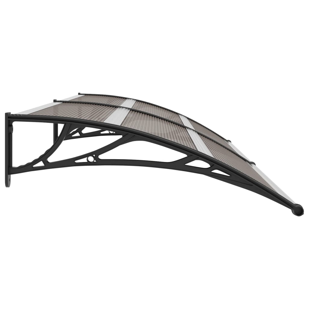vidaXL Auvent de porte Noir 240x100 cm PC