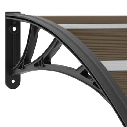vidaXL Auvent de porte Noir 240x100 cm PC