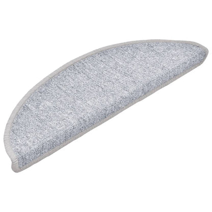 vidaXL Tapis d'escalier 15 pcs Gris clair 56x17x3 cm