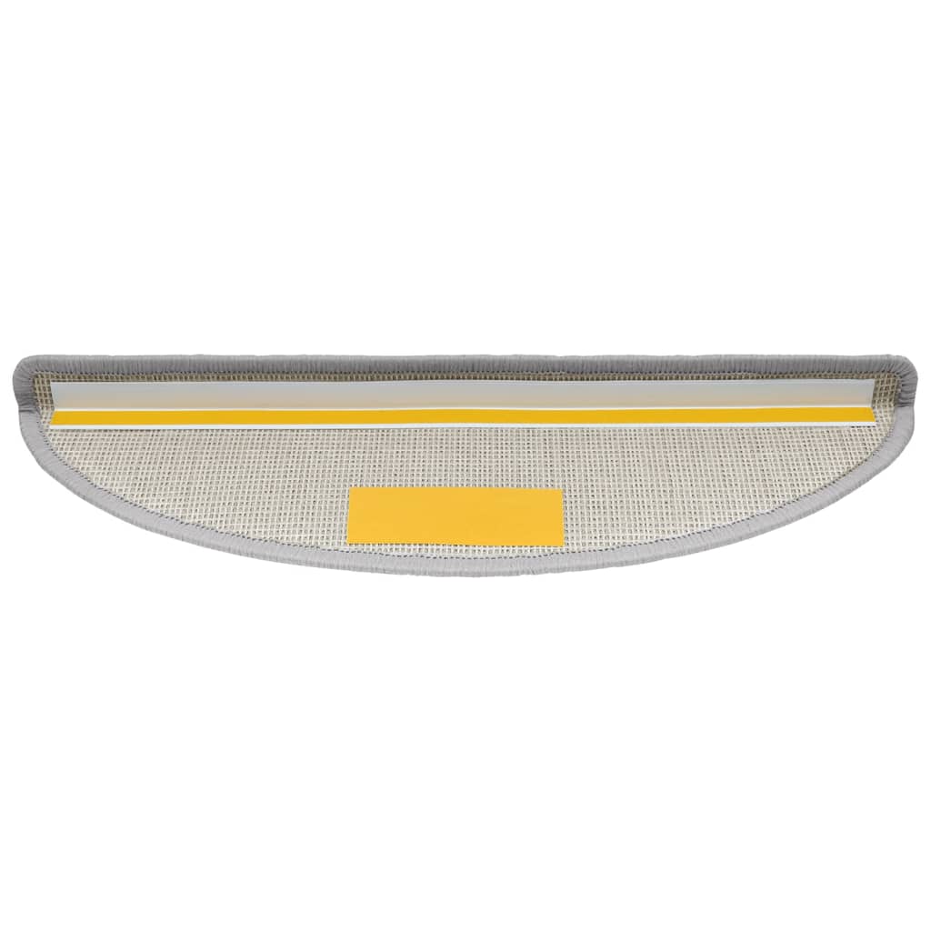 vidaXL Tapis d'escalier 15 pcs Gris clair 56x17x3 cm