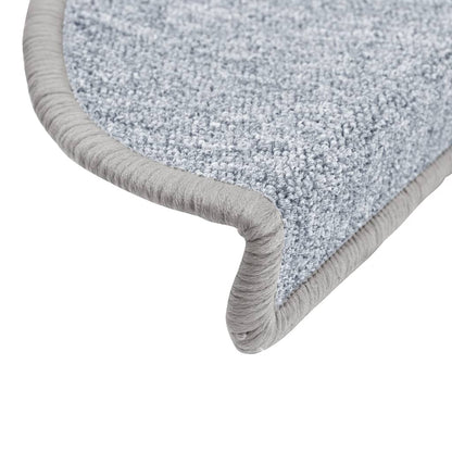 vidaXL Tapis d'escalier 15 pcs Gris clair 56x17x3 cm