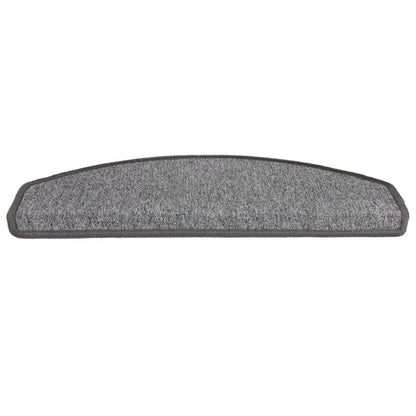 vidaXL Tapis d'escalier 15 pcs Gris foncé 65 x 24 x 4 cm
