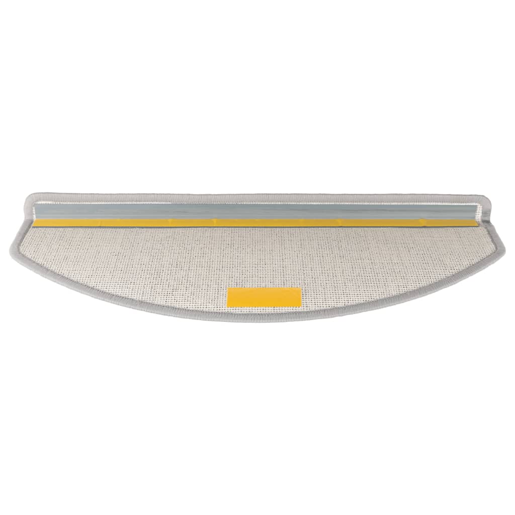 vidaXL Tapis d'escalier 15 pcs Gris clair 65 x 24 x 4 cm