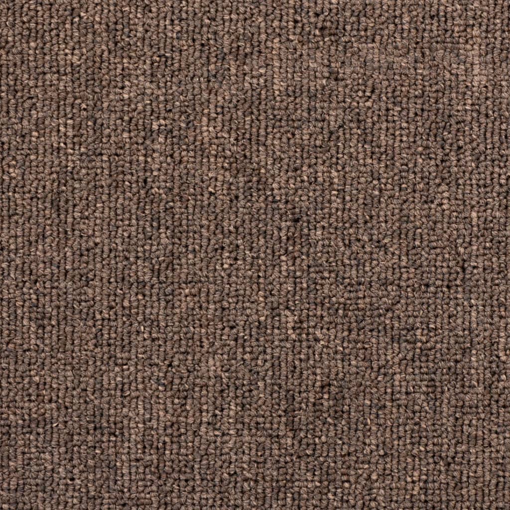 vidaXL Tapis d'escalier 15 pcs Marron café 65 x 24 x 4 cm