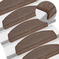 vidaXL Tapis d'escalier 15 pcs Marron café 65 x 24 x 4 cm