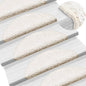 vidaXL Tapis d'escalier 15 pcs blanc 56x17x3 cm
