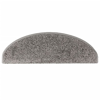 vidaXL Tapis d'escalier 15 pcs gris 65x21x4 cm