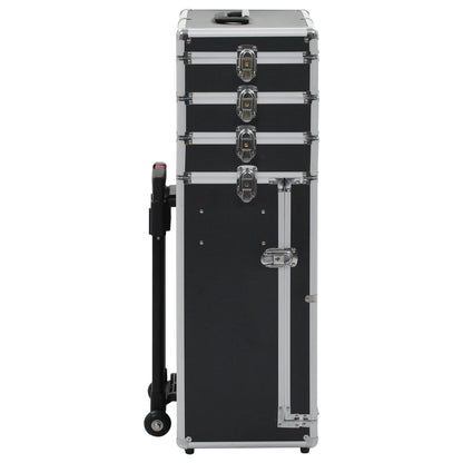 vidaXL Chariot de maquillage Aluminium Noir