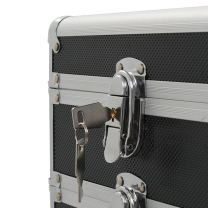 vidaXL Chariot de maquillage Aluminium Noir