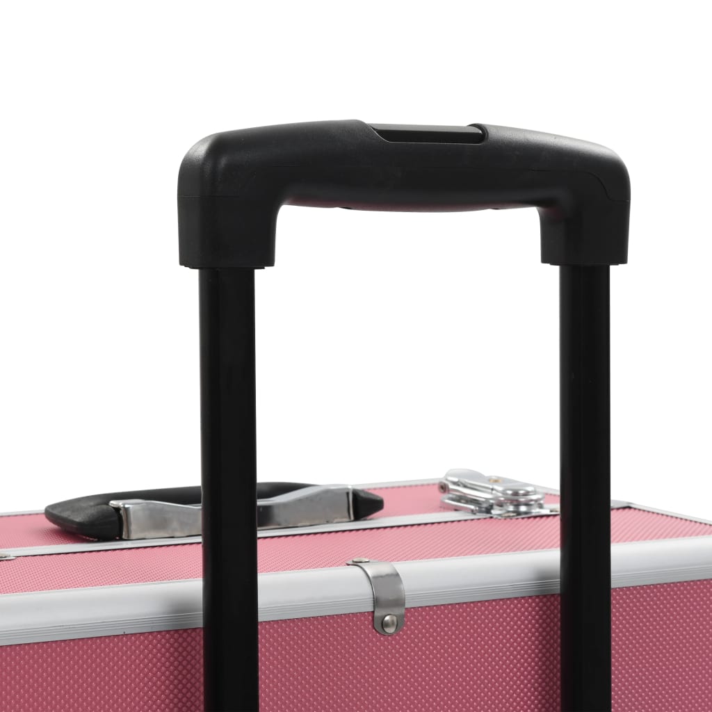 vidaXL Chariot de maquillage Aluminium Rose