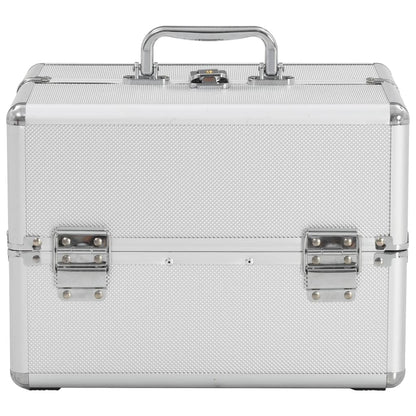 vidaXL Mallette à maquillage 22x30x21 cm Argenté Aluminium
