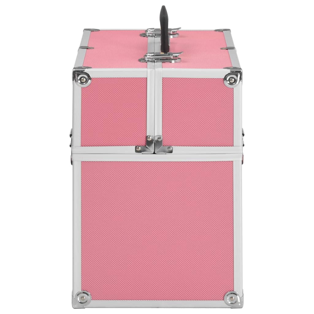 vidaXL Mallette à maquillage 37x24x35 cm Rose Aluminium