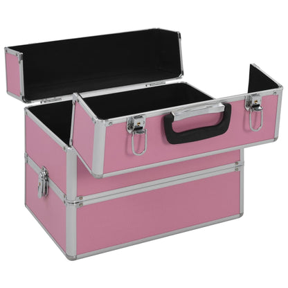 vidaXL Mallette à maquillage 37x24x35 cm Rose Aluminium