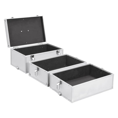 vidaXL Mallette à maquillage 37x24x40 cm Argenté Aluminium