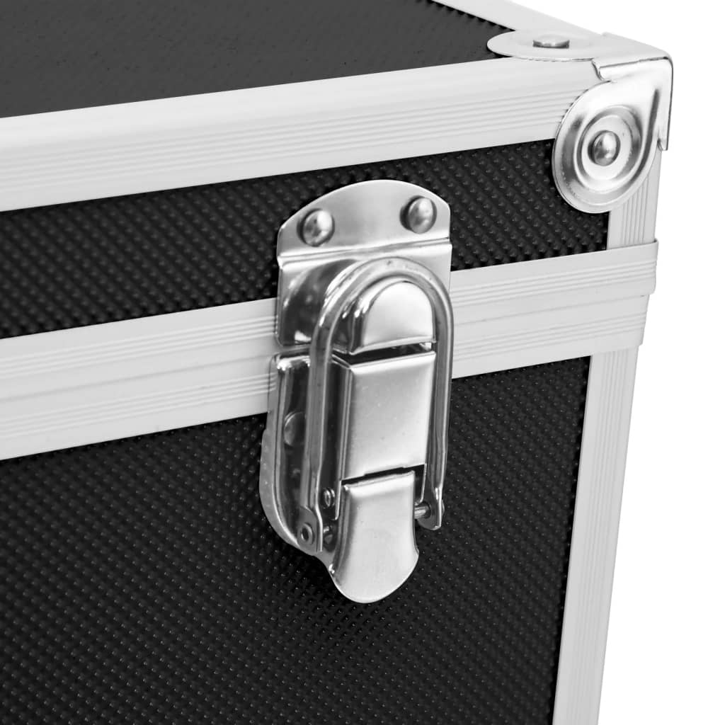 vidaXL Mallette à maquillage 37x24x40 cm Noir Aluminium