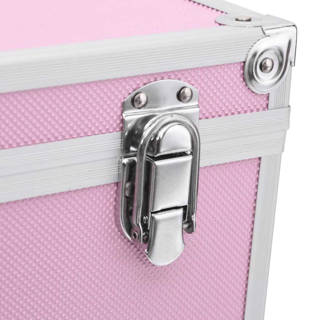 vidaXL Mallette à maquillage 37x24x40 cm Rose Aluminium