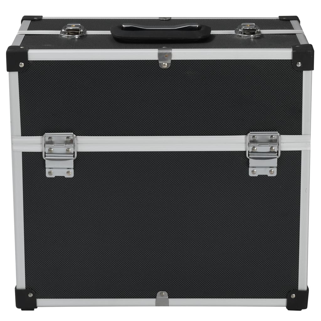 vidaXL Boîte à outils 38x22,5x34 cm Noir Aluminium
