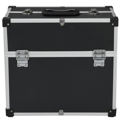vidaXL Boîte à outils 38x22,5x34 cm Noir Aluminium