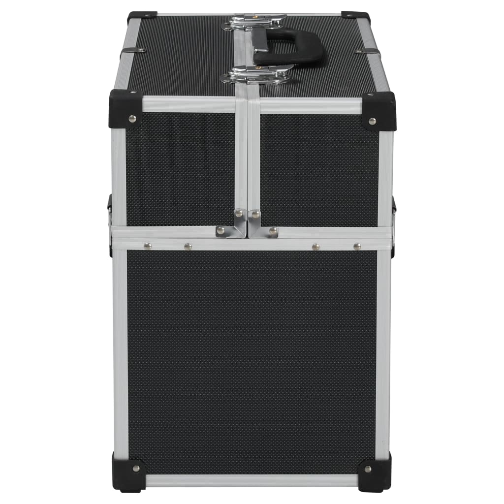 vidaXL Boîte à outils 38x22,5x34 cm Noir Aluminium