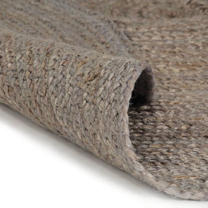 vidaXL Tapis fait à la main Jute Rond 150 cm Gris
